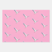 Feuille De Papier Cadeau cigognes blanches volant (Devant 2)
