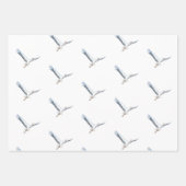 Feuille De Papier Cadeau cigognes blanches volant (Devant 3)
