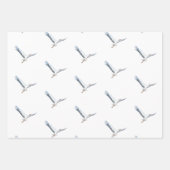 Feuille De Papier Cadeau cigognes blanches volant (Devant)