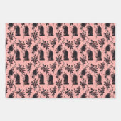 Feuille De Papier Cadeau Cimetière gothique occulte rose rose (Devant 3)