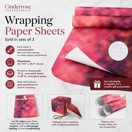 Feuille De Papier Cadeau Cinderrose Undercurrent