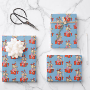 Feuille De Papier Cadeau Cindy Lou Who et Max sur un cadeau