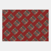 Feuille De Papier Cadeau Cinq Cercles Le Pentateuch Cut-Out Stencil Motif 3 (Devant)