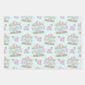 Feuille De Papier Cadeau Cirque Bébé Pastel (Devant 3)