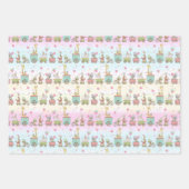 Feuille De Papier Cadeau Cirque Bébé Pastel (Devant)