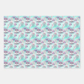 Feuille De Papier Cadeau Cirque d'anniversaire personnalisé (Devant 2)