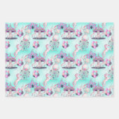 Feuille De Papier Cadeau Cirque d'anniversaire personnalisé (Devant)