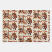 Feuille De Papier Cadeau Cirque Procession Eléphant Art antique (Devant 3)