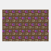 Feuille De Papier Cadeau Ciseaux de machine à coudre de l'élégante couture  (Devant 3)