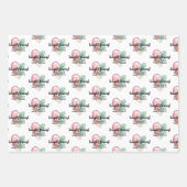 Feuille De Papier Cadeau Citation de l'amant de vin d'aquarelle moderne (Devant 3)