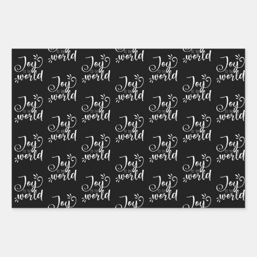 Feuille De Papier Cadeau Citations de Noël noir et blanc moderne Cadeau (Devant)