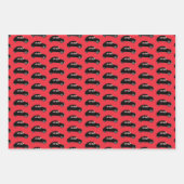 Feuille De Papier Cadeau Citroen 2 CV Bleu Blanc Rouge (Devant 3)