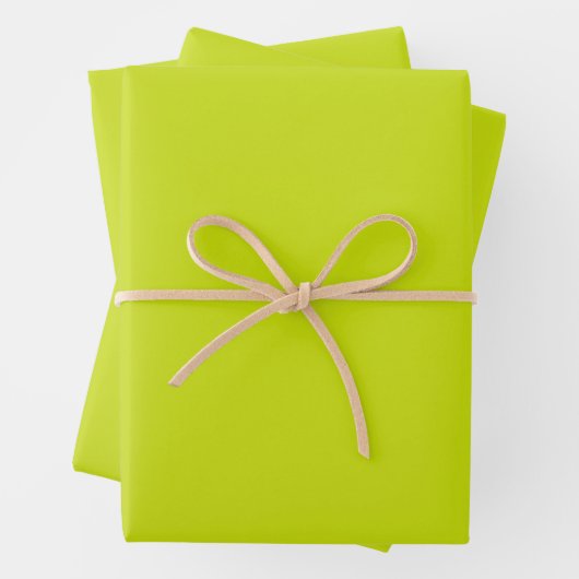 Feuille De Papier Cadeau Citron amer (couleur solide) (En situation)