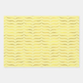 Feuille De Papier Cadeau Citron jaune et or (Devant 2)
