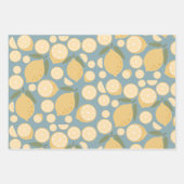 Feuille De Papier Cadeau Citron jaune Motif (Devant)