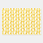 Feuille De Papier Cadeau Citron jaune motif (Devant 3)