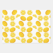 Feuille De Papier Cadeau Citron jaune motif (Devant 2)
