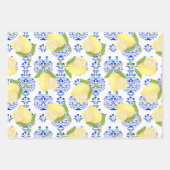 Feuille De Papier Cadeau Citron Motif Aimer Blanc (Devant 3)