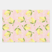 Feuille De Papier Cadeau Citron Motif Love Peach (Devant 2)