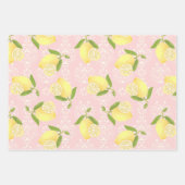 Feuille De Papier Cadeau Citron Motif Love Peach (Devant)
