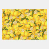 Feuille De Papier Cadeau Citron plein (Devant 3)