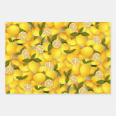 Feuille De Papier Cadeau Citron plein (Devant 2)