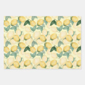 Feuille De Papier Cadeau Citrons à l'aquarelle (Devant 2)