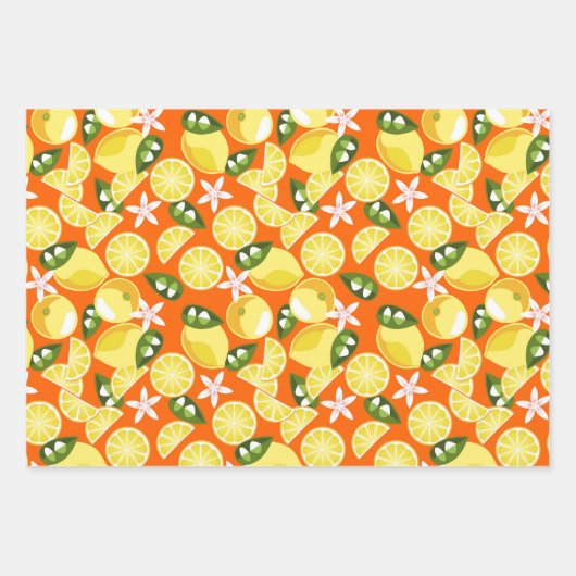 Feuille De Papier Cadeau Citrons frais (Devant 2)