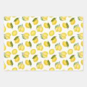 Feuille De Papier Cadeau Citrons jaunes sur la vigne (Devant 3)