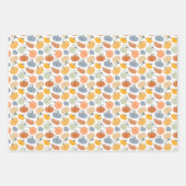 Feuille De Papier Cadeau Citrouille coloré Motif gourd  (Devant 2)