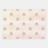 Feuille De Papier Cadeau Citrouille crème rose gold rose automne (Devant 2)