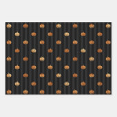 Feuille De Papier Cadeau Citrouille Éffrayant Web Brocade Spider Halloween (Devant 3)