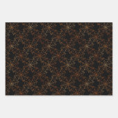 Feuille De Papier Cadeau Citrouille Éffrayant Web Brocade Spider Halloween (Devant)