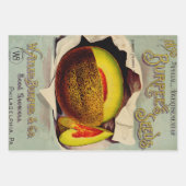 Feuille De Papier Cadeau Citrouille Étiquette Antique marque de papillon (Devant 3)