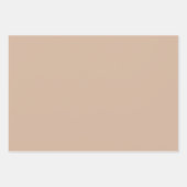 Feuille De Papier Cadeau Citrouille Floral Chute Beige Sage (Devant 3)