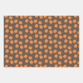 Feuille De Papier Cadeau Citrouille mignon chute Motif (Devant 3)