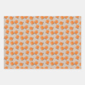 Feuille De Papier Cadeau Citrouille mignon chute Motif (Devant)