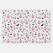 Feuille De Papier Cadeau Citrouille ROSE HALLOWEEN (Devant)