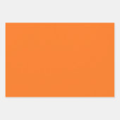 Feuille De Papier Cadeau Citrouille solide orange uni simple moderne Hallow (Devant 3)