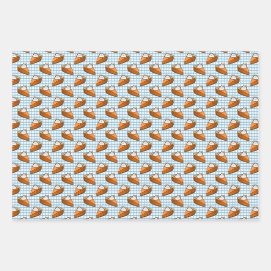 Feuille De Papier Cadeau Citrouille tarte Plaid Thanksgiving Motif (Devant 2)