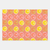 Feuille De Papier Cadeau Citrus Candy Lemon Fruit Motif Anniversaire (Devant 3)