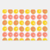 Feuille De Papier Cadeau Citrus Candy Lemon Fruit Motif Anniversaire (Devant 2)