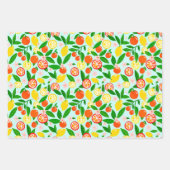 Feuille De Papier Cadeau Citrus Celebration Lovely Lemons Awesome Oranges  (Devant)