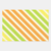 Feuille De Papier Cadeau Citrus Citrus Citron Lime Et Orange Stripes (Devant 2)