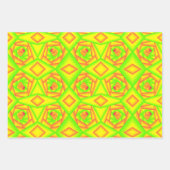 Feuille De Papier Cadeau Citrus vert orange jaune ombre abstrait Conception (Devant 2)