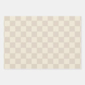 Feuille De Papier Cadeau Clair Brown et blanc cassé (Devant 3)