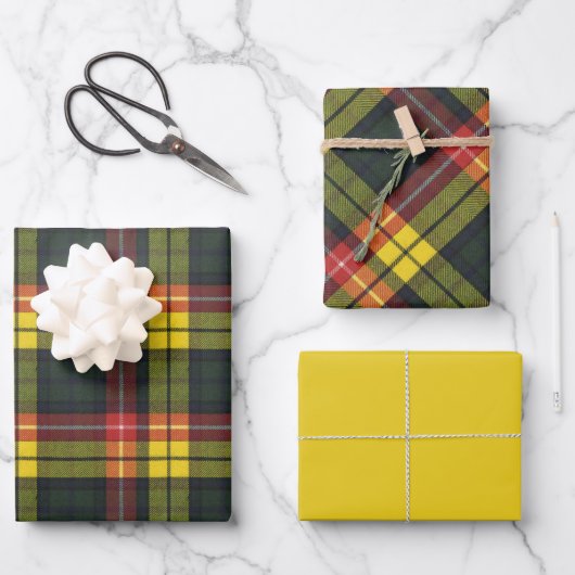 Feuille De Papier Cadeau Clan écossais de Buchanan Tartan (Recto)