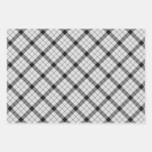 Feuille De Papier Cadeau Clan MacFarlane Tartan noir et blanc (Devant 3)