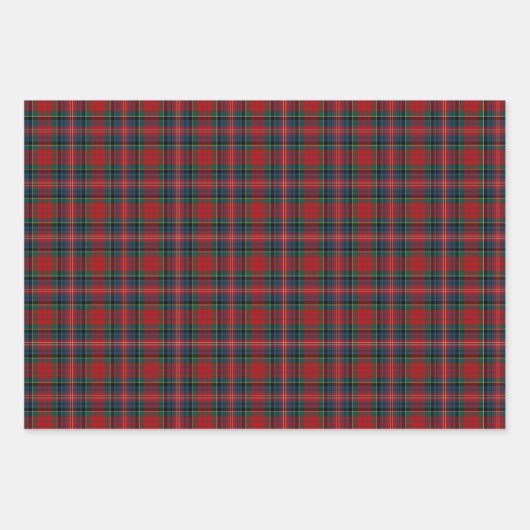 Feuille De Papier Cadeau Clan MacPherson Variations Tartan (Devant)