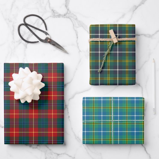 Feuille De Papier Cadeau Clan Turnbull Tartan Variations (Recto)